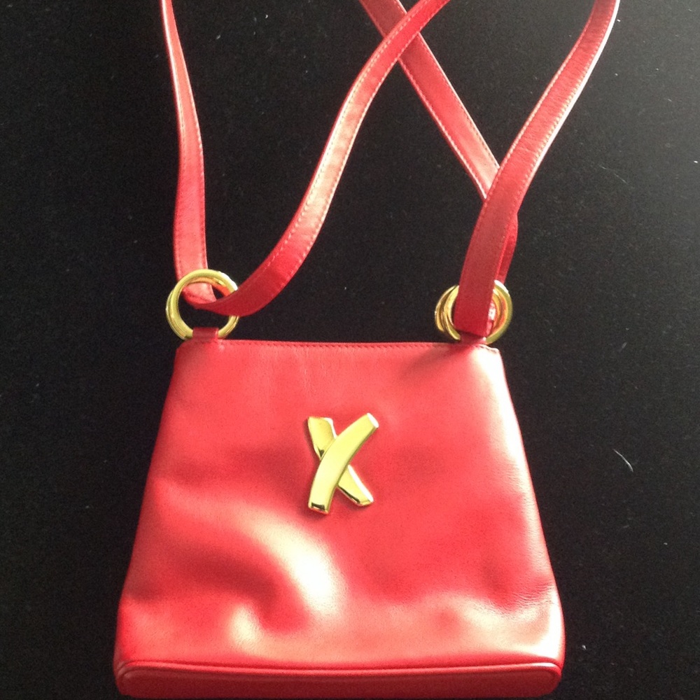 Paloma Picasso Red Leather Handbag